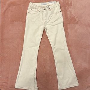 Zara Kids Beige Flared Leg Jeans Size 10